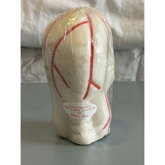 Vintage Bleeding Skull Candle Halloween Robert Alan Candle Co - Picture 3 of 6